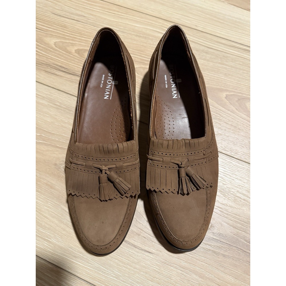 Bostonian Mens Suede Upper Lining Slip-On Loafers Size 12M Made In USA Leather